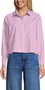 Lands' End No Iron Boxy Cropped Shirt