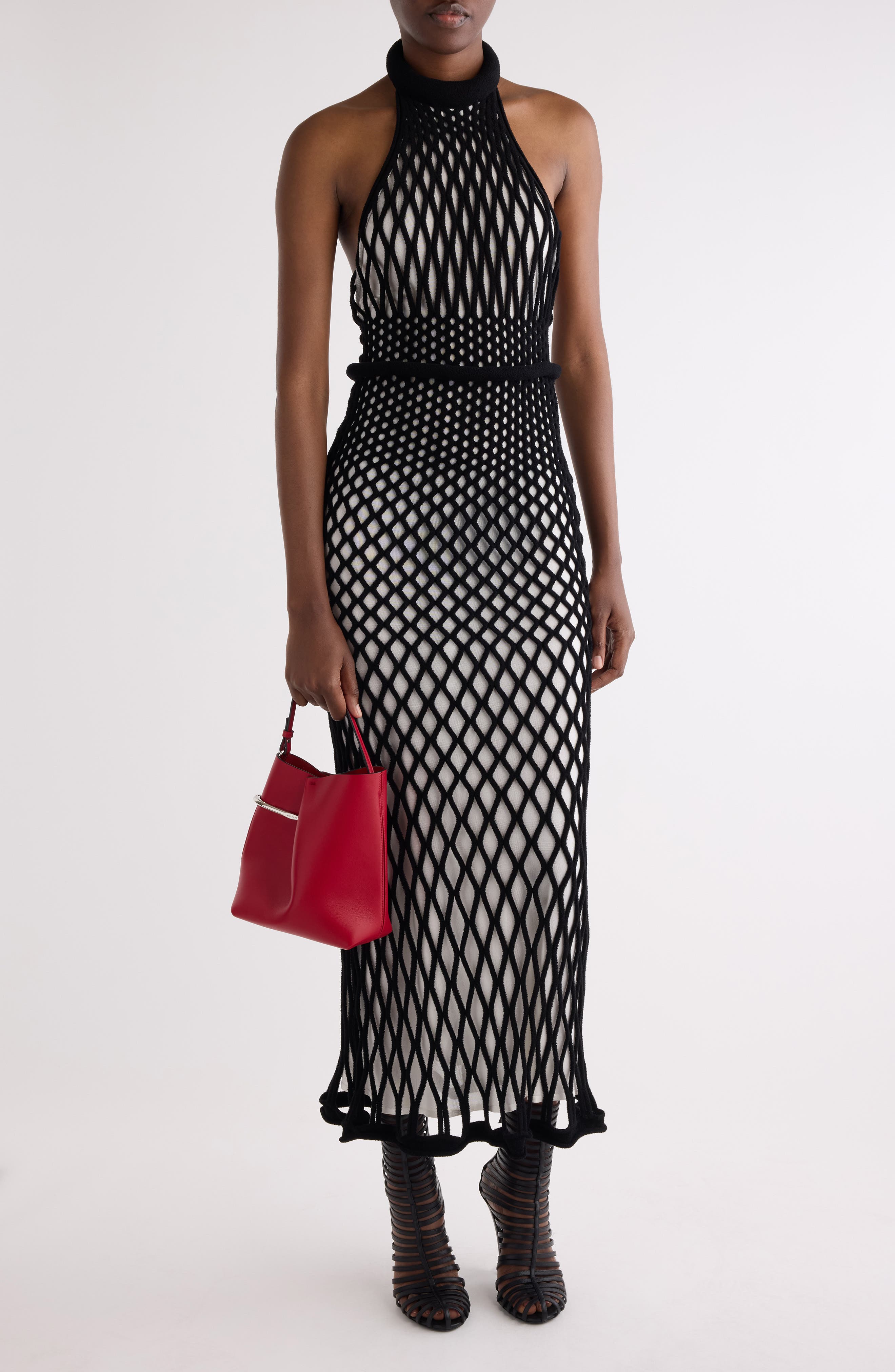 Mesh Halter Neck Dress - image 2