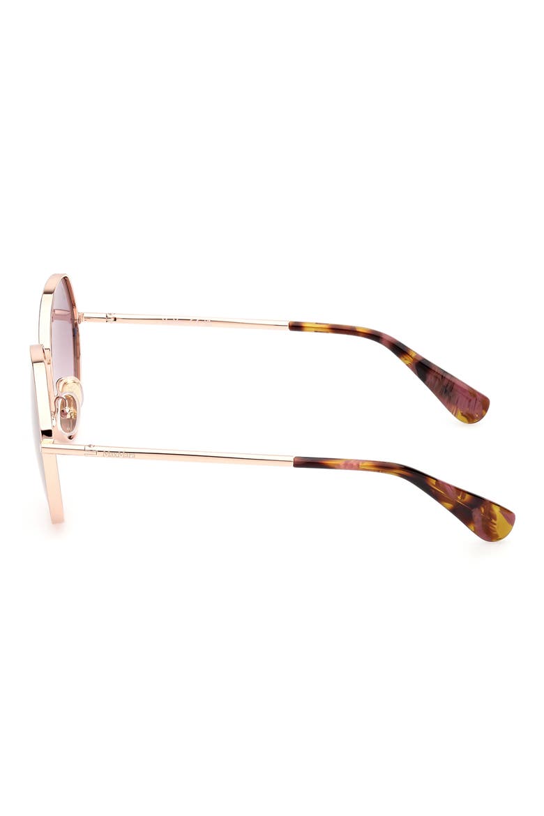 Menton 57mm Round Sunglasses, Alternate, color, SHINY ROSE GOLD / GRADIENT
