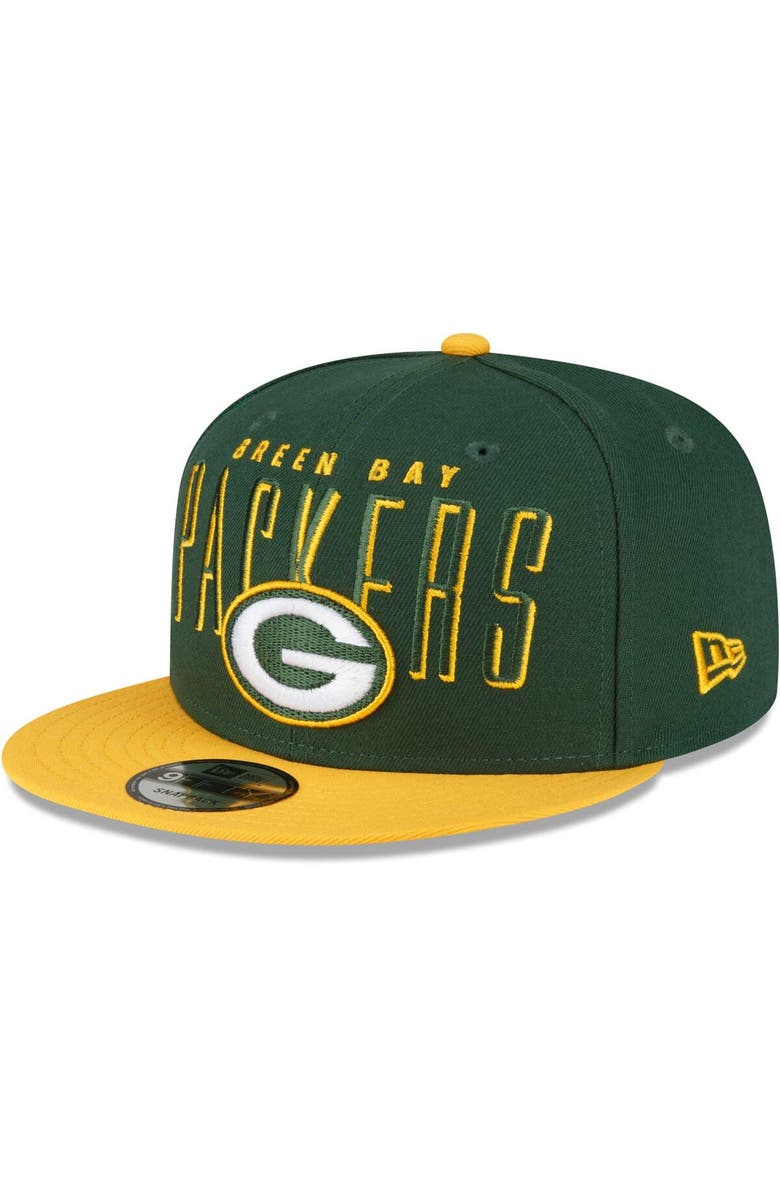 New Era Men's New Era  Green/Gold Green Bay Packers Headline 9FIFTY Snapback Hat, Main, color, 