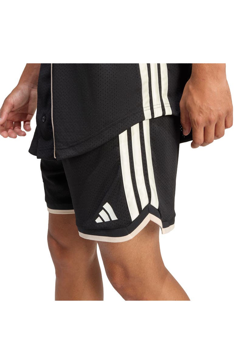 adidas Stadium Mesh Shorts, Alternate, color, Black/ Off White