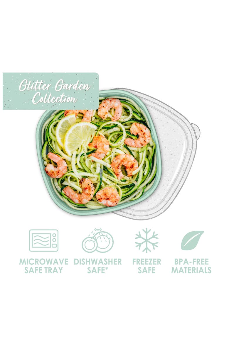 10-Pack Meal Prep Bowl Set, Alternate, color, SAGE LEAF GLITTER
