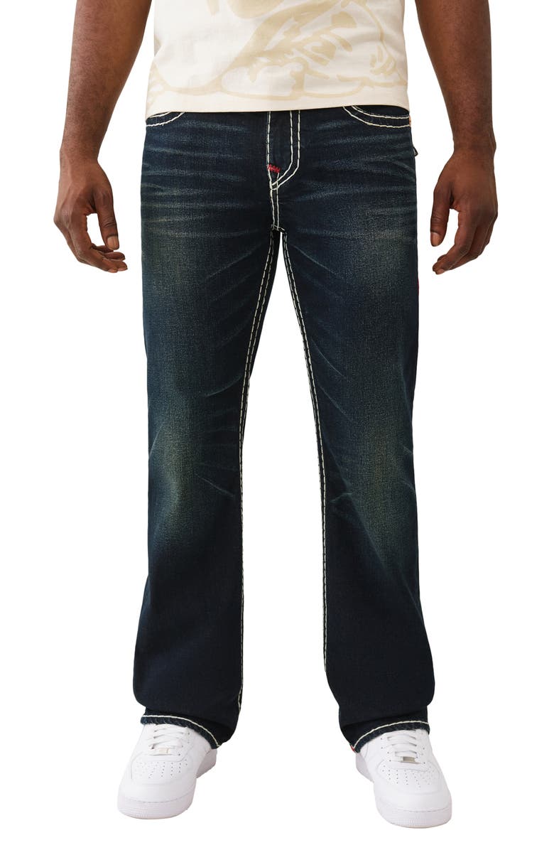 True Religion Billy Super T Flap Relaxed Bootcut Jeans, Main, color, Midnight Serenade Dark Wash