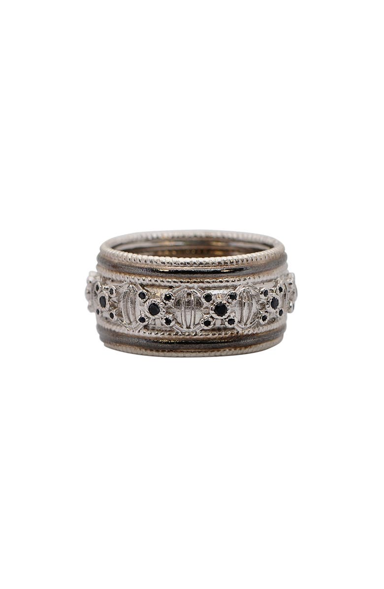 Armenta Romero Wide Band Ring, Main, color, Silver