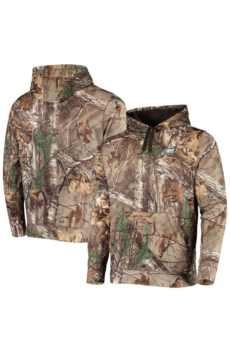 DUNBROOKE Men's Dunbrooke Realtree Camo Philadelphia Eagles Circle Champion Tech Fleece Pullover Hoodie, Main, color, 