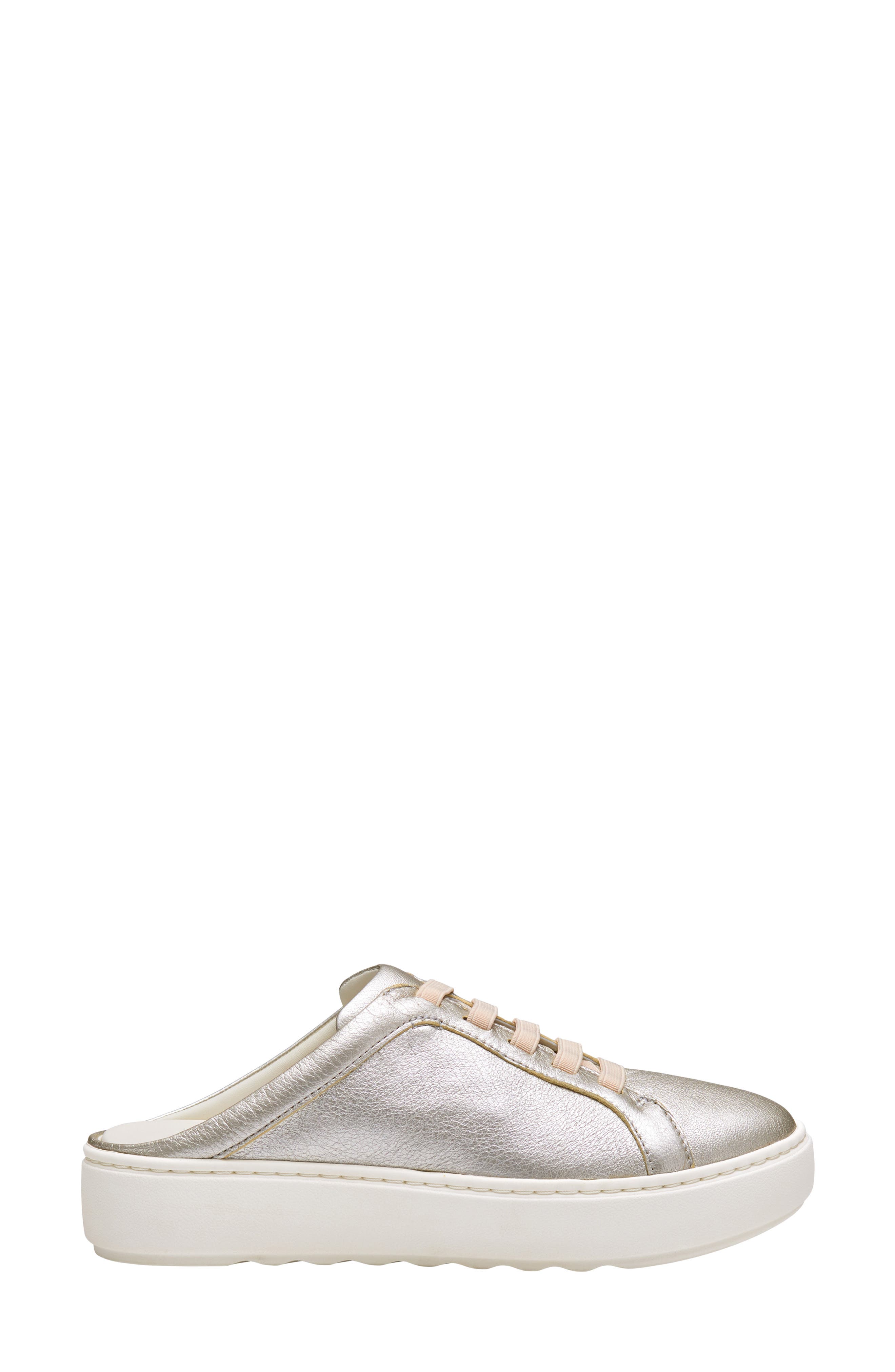 Johnston & Murphy Cammie Platform Sneaker Mule, Alternate, color, Gold Metallic Sheepskin