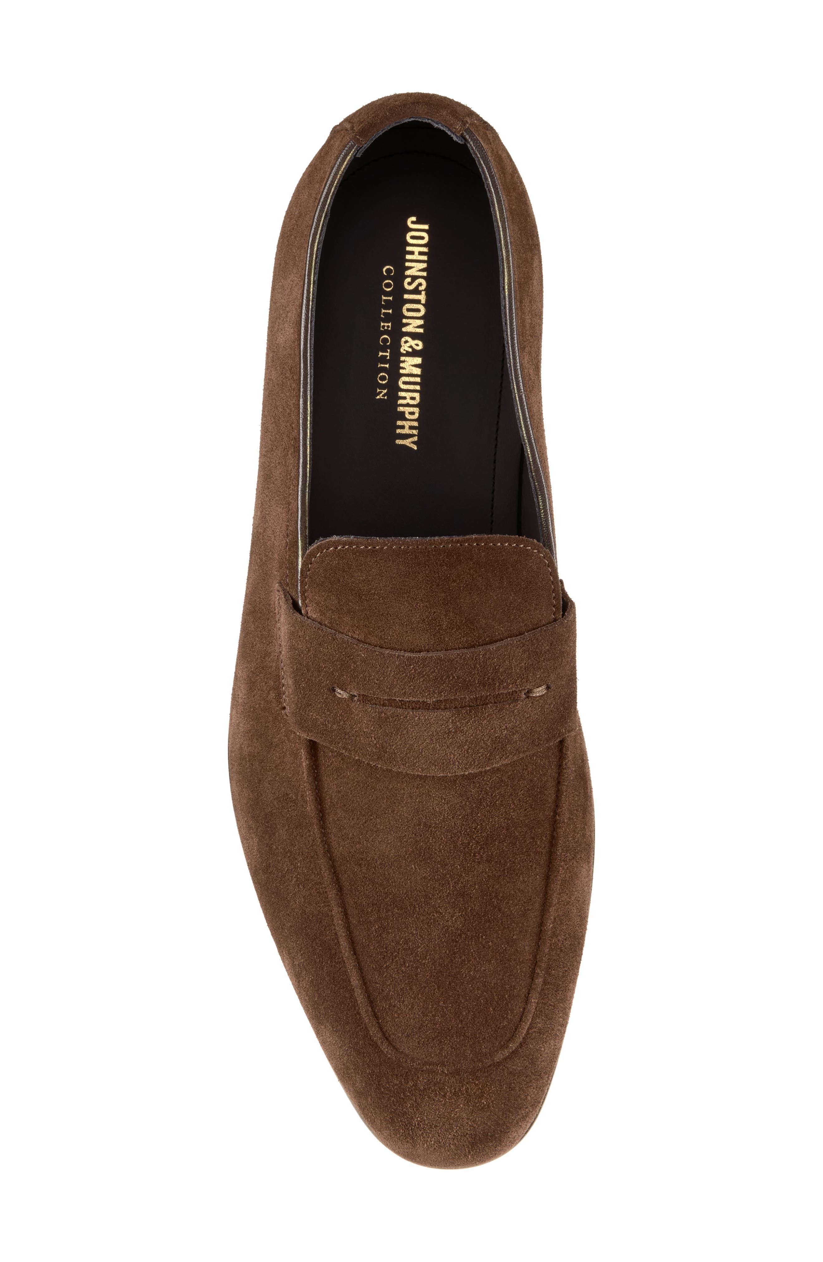 Taylor Penny Loafer, Alternate, color, DARK BROWN ITALIAN SUEDE