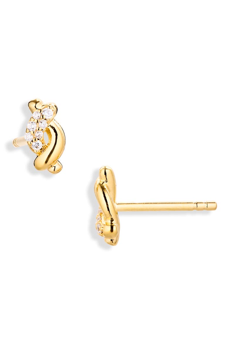 Molten Snow Stud Earrings, Main, color, GOLD