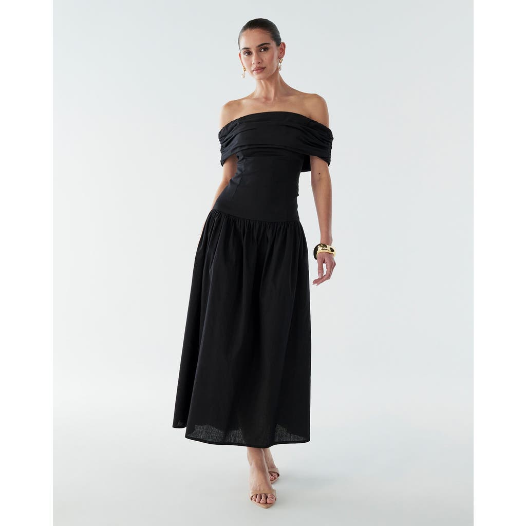 Bwldr Steph Midi Dress In Black