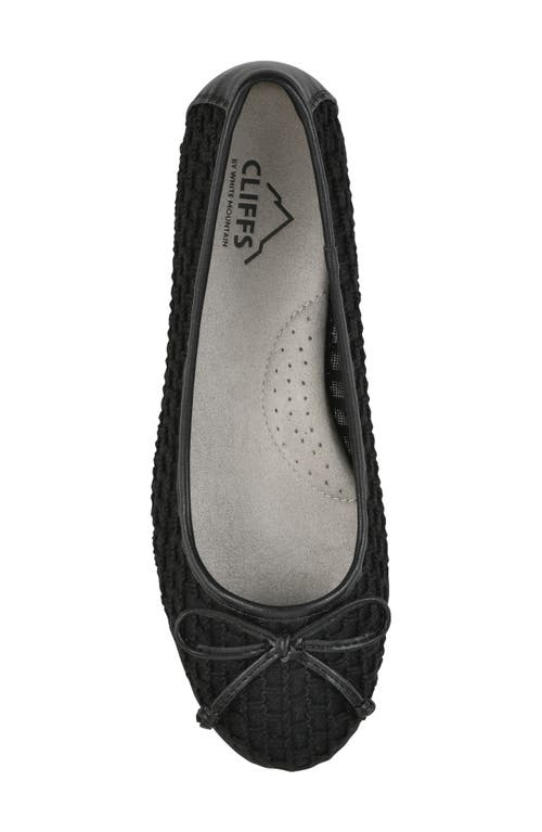 Cliffs By White Mountain Chelcy Mesh Ballet Flat In Black Mesh Fabric