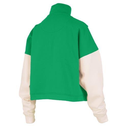 Pressbox Green Oregon Ducks Ferrara Color Block Quarter-zip Sweatshirt In Green