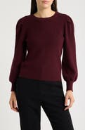 AK ANNE KLEIN Puff Shoulder Sweater