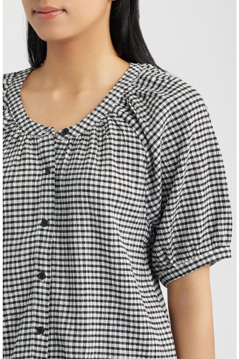 Check Front Button Top, Alternate, color, WHITE/ BLACK