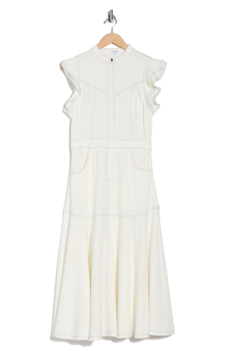 AREA STARS Helena Midi Dress, Alternate, color, White