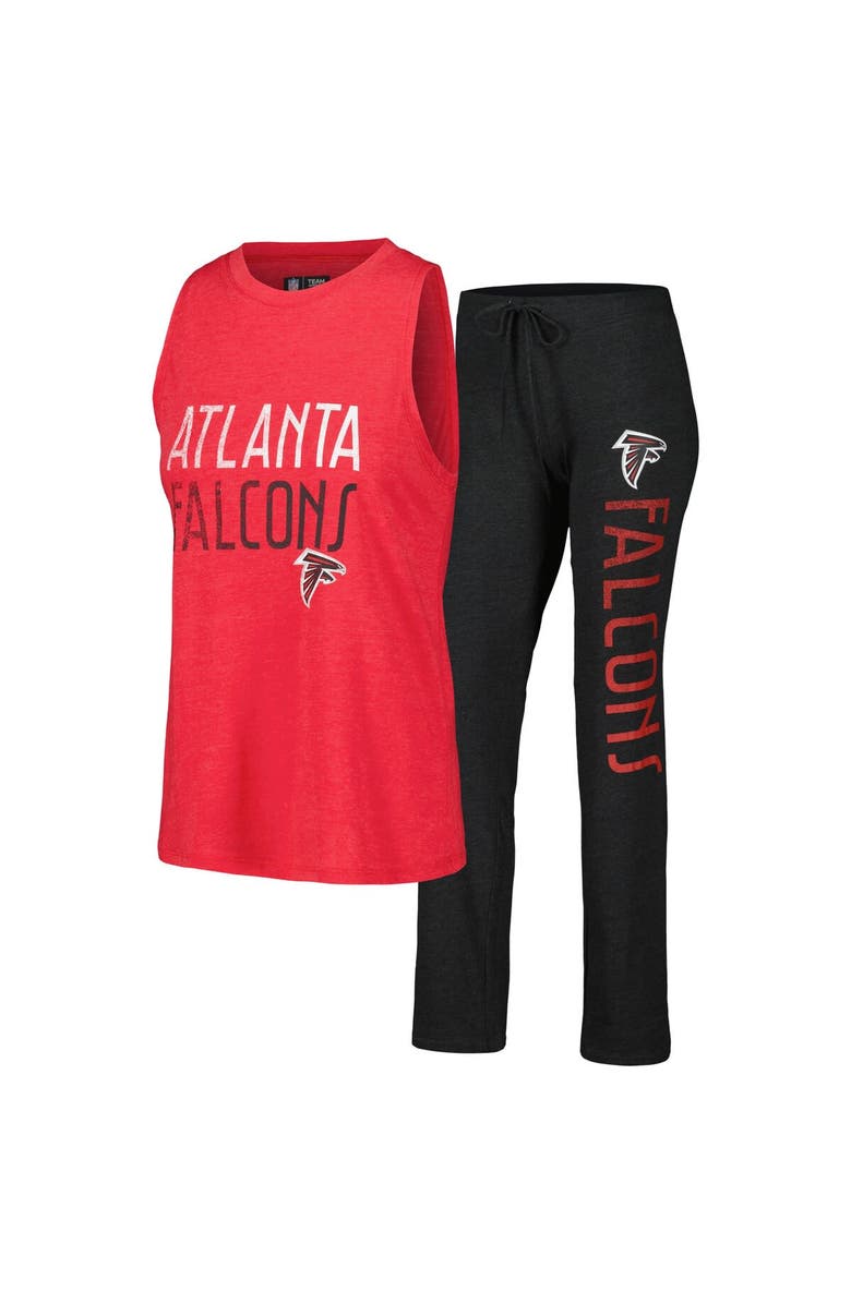 CONCEPTS SPORT Women's Concepts Sport Black/Red Atlanta Falcons Muscle Tank Top & Pants Lounge Set, Main, color, 