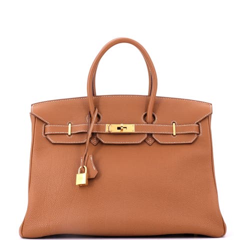 Birkin Handbag Brown Togo with Gold Hardware 35