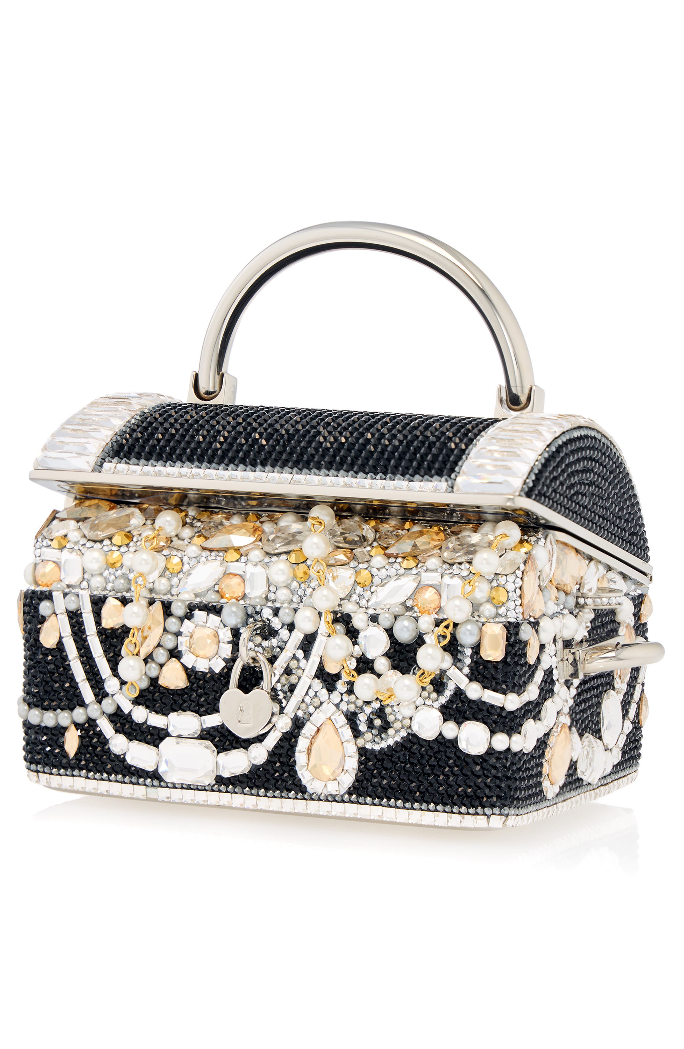 JUDITH LEIBER COUTURE Treasure Chest Clutch, Alternate, color, 