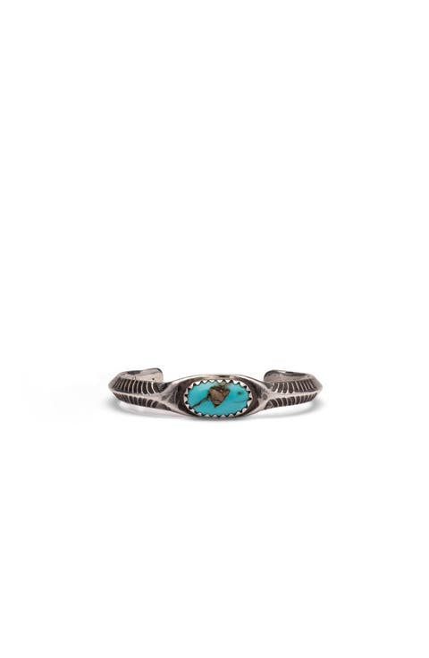 Oval Turquoise Sterling Silver Bracelet