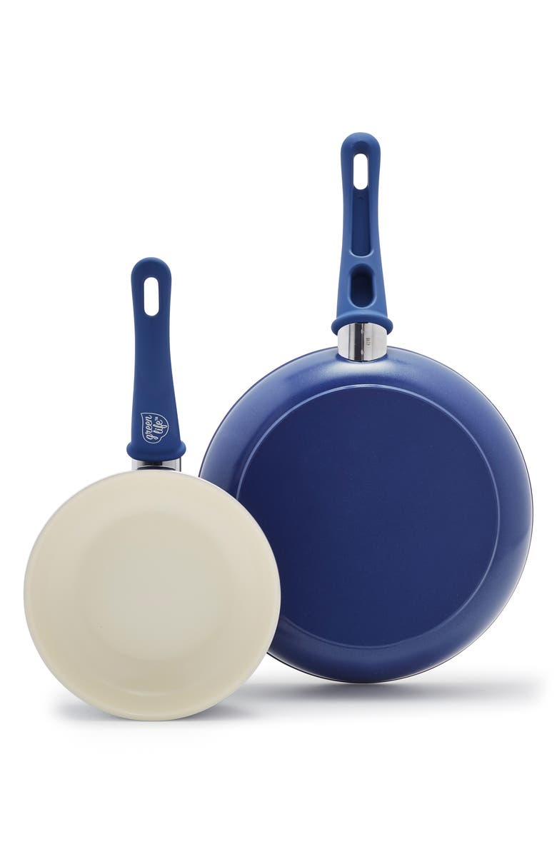 GreenPan Soft Grip Set of 2 Fry Pans, Alternate, color,