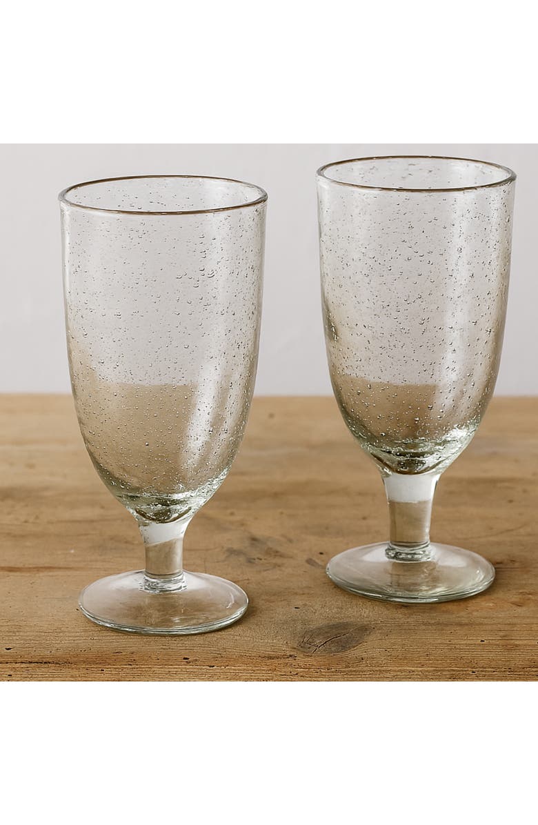 tag Bubble Clear Glass Iced Tea Goblet Set of Two 22 oz, Main, color, Clear