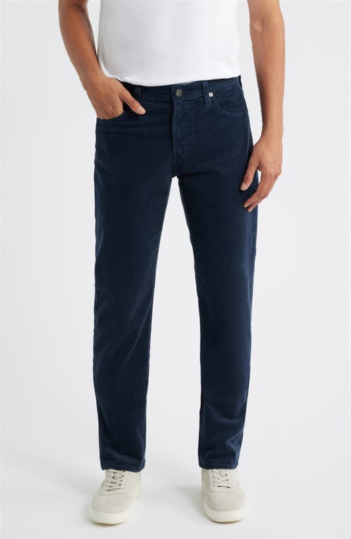Ag Everett Straight Leg Corduroy Pants In Blue