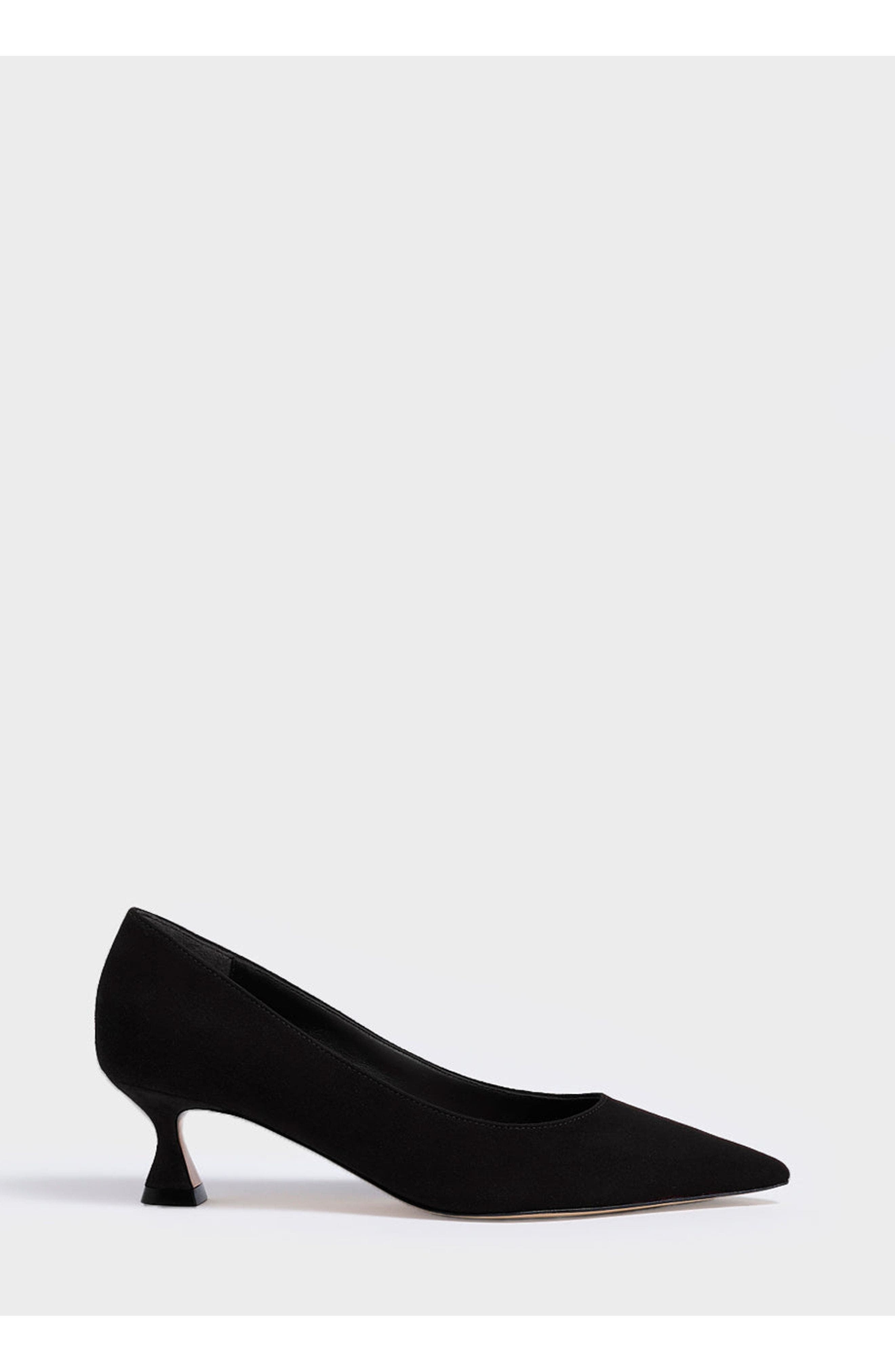 MARION PARKE Flared Kitten Heel Pump | Suede, Main, color, 