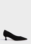 MARION PARKE Flared Kitten Heel Pump | Suede