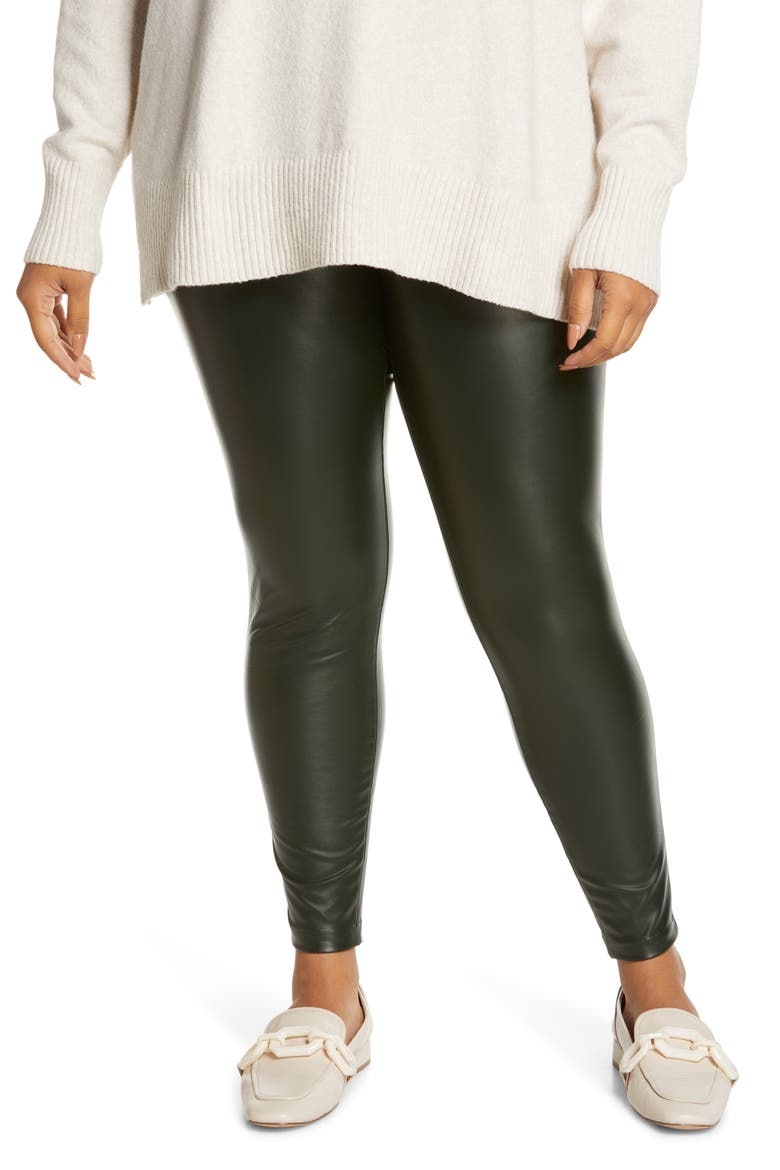 Stretch Faux Leather Skinny Pants, Main, color, DARK WILLOW