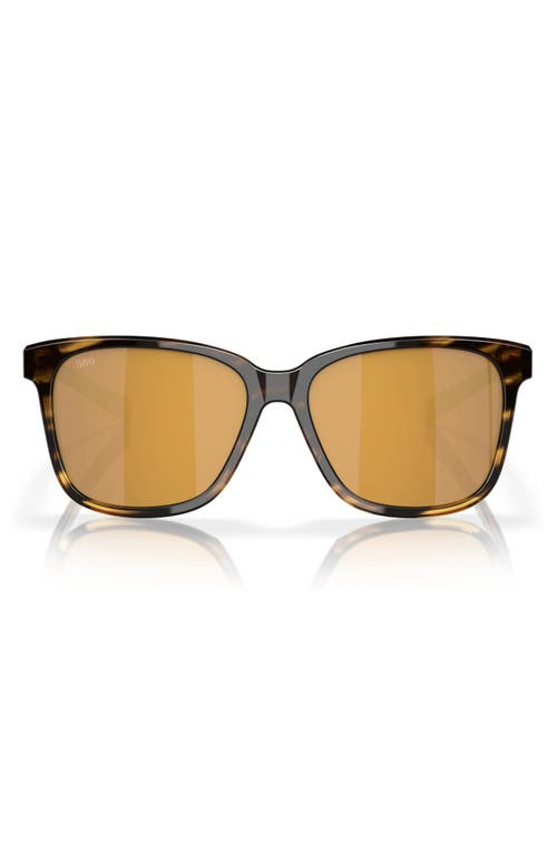 Costa Del Mar Sullivan 53mm Mirrored Square Sunglasses In Brown