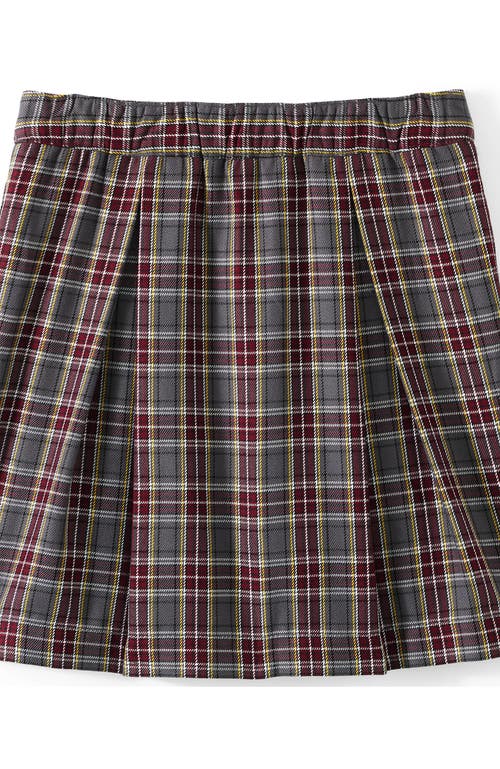 LANDS' END LANDS' END SCHOOL UNIFORM GIRLS PLAID SKORT TOP OF KNEE 