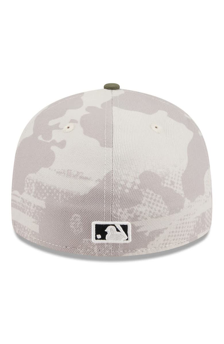 New Era Men's New Era Light Beige/Olive Milwaukee Brewers 2025 Armed Forces Day Low Profile 59FIFTY Fitted Hat, Alternate, color, Light Beige