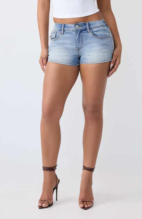 True Religion Jennie Low Rise Denim Shorts