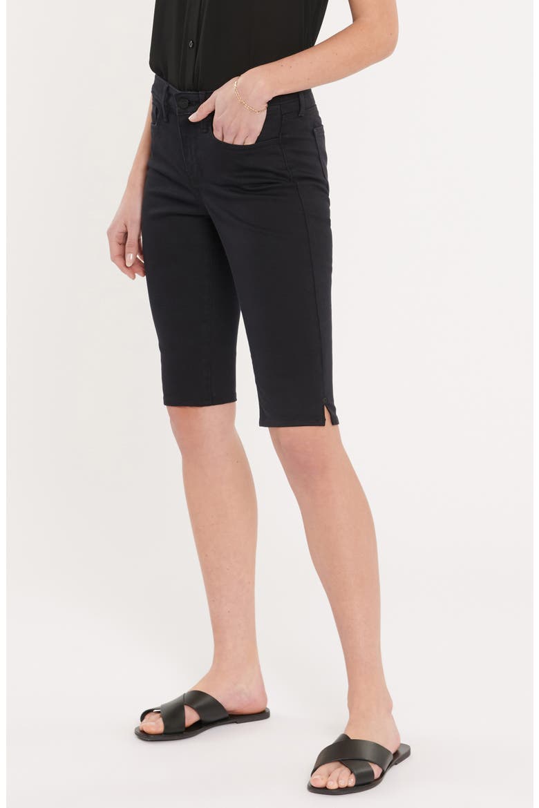 Denim Bermuda Shorts, Alternate, color, BLACK