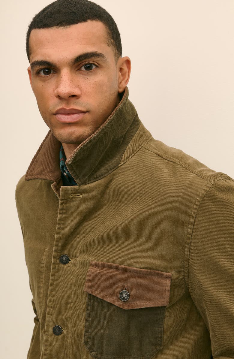 Brooks Brothers Cotton Stretch Corduroy Chore Coat, Alternate, color, 