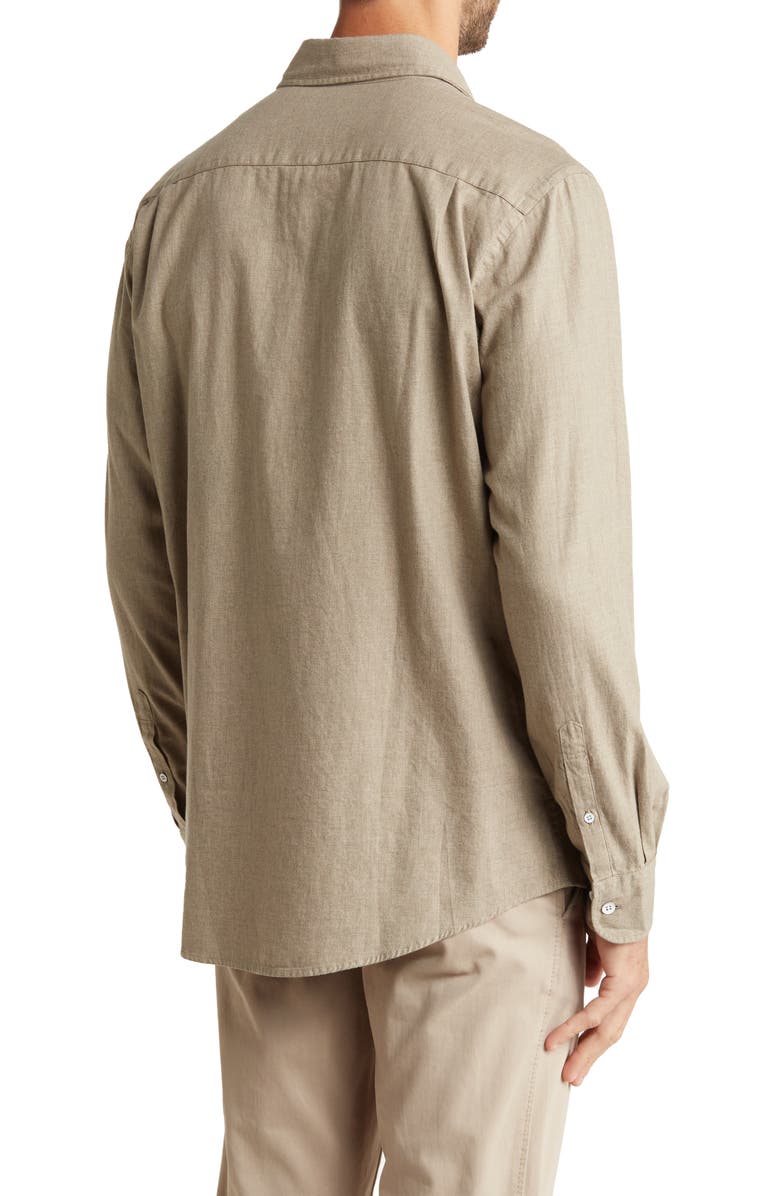 Rodd & Gunn Martinborough Long Sleeve Cotton Button-Up Shirt, Alternate, color, Cappuccino