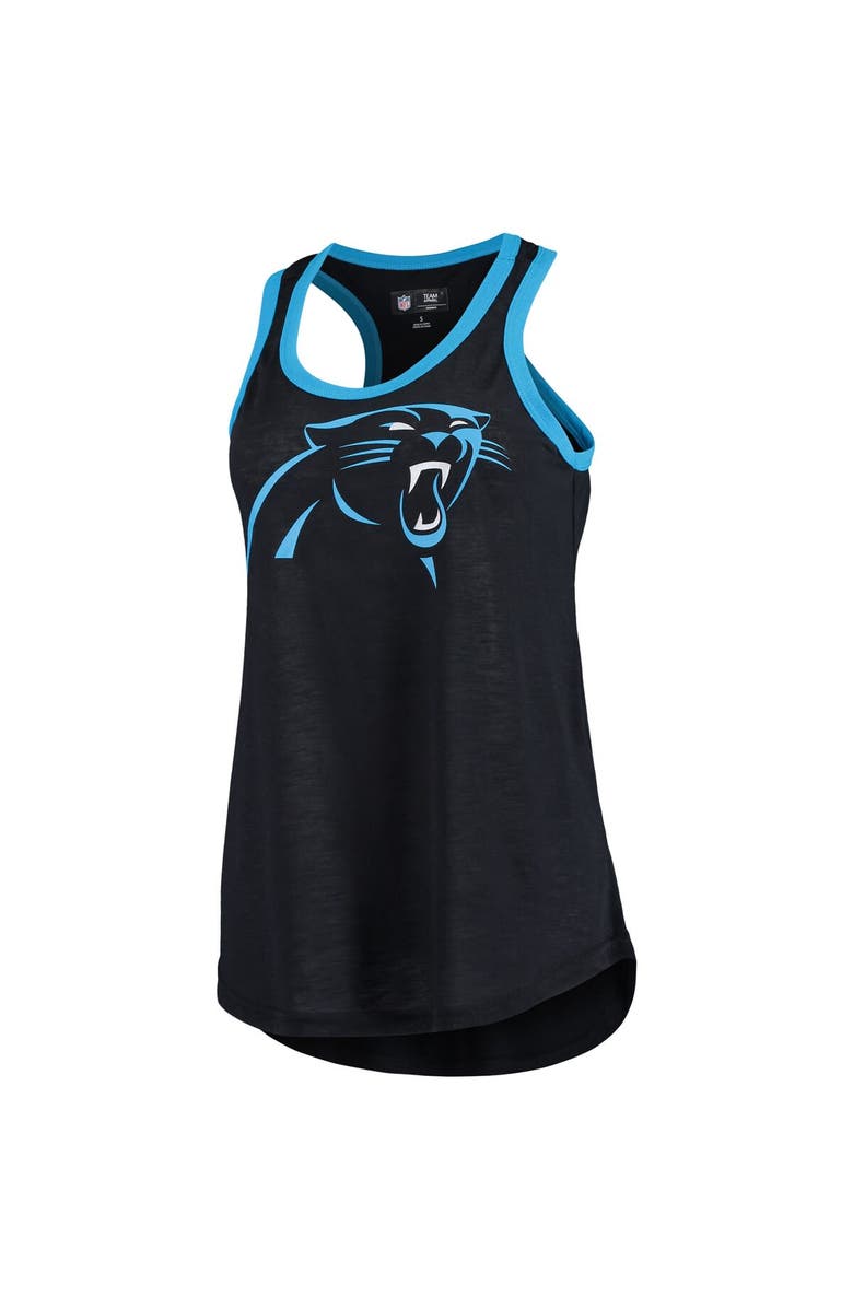 G-III 4HER BY CARL BANKS Women's G-III 4Her by Carl Banks Black Carolina Panthers Tater Tank Top, Alternate, color,