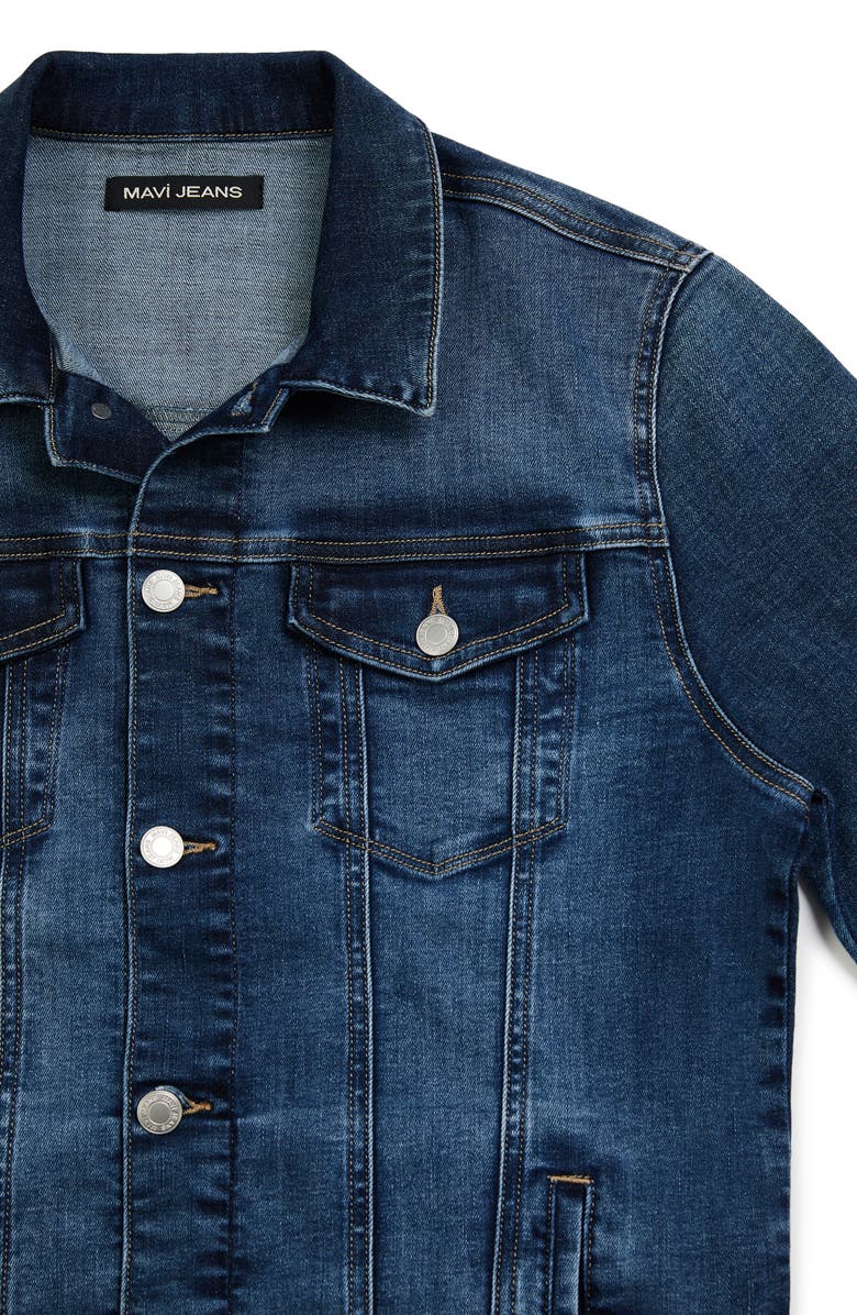 Mavi Jeans Frank Denim Trucker Jacket, Alternate, color,