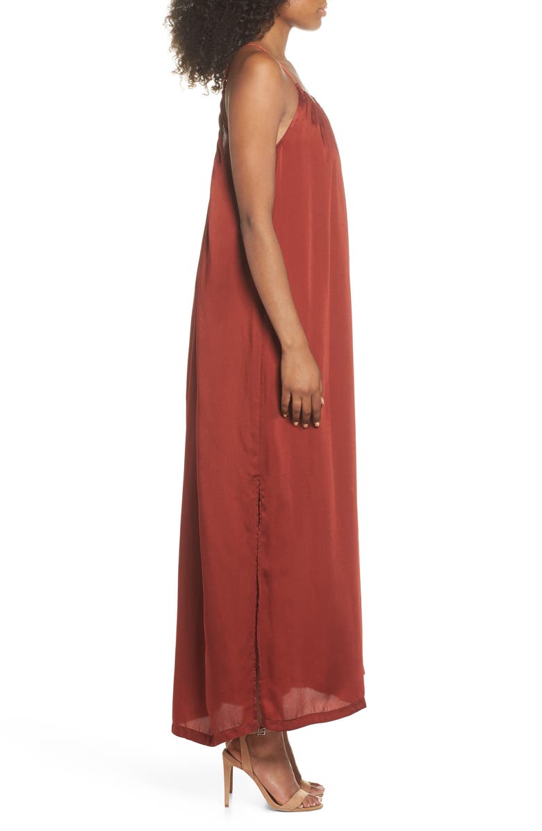 Knot Sisters Yvonne Maxi Dress, Alternate, color, Cinnamon