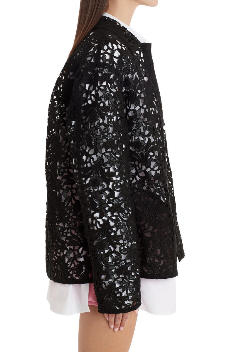 Valentino Floral Macramé Jacket, Alternate, color, 