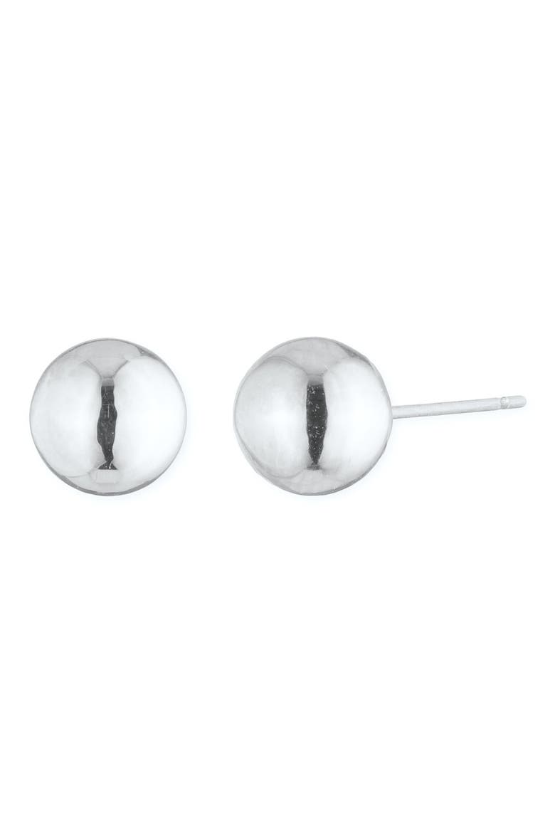 Ball Stud Earrings, Main, color, SILVER