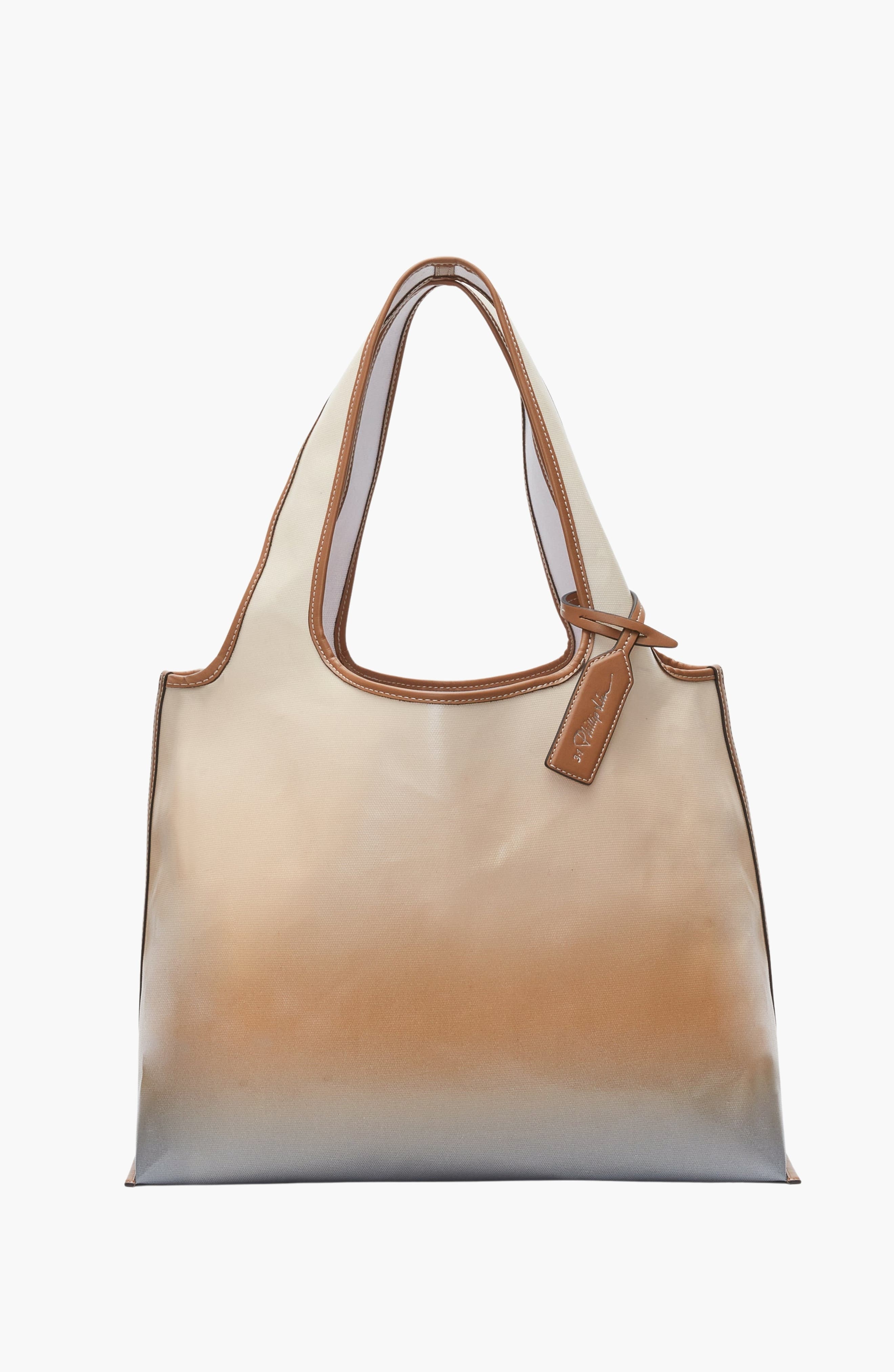 Ombre Coated Canvas Market Tote, Alternate, color, Storm Multi