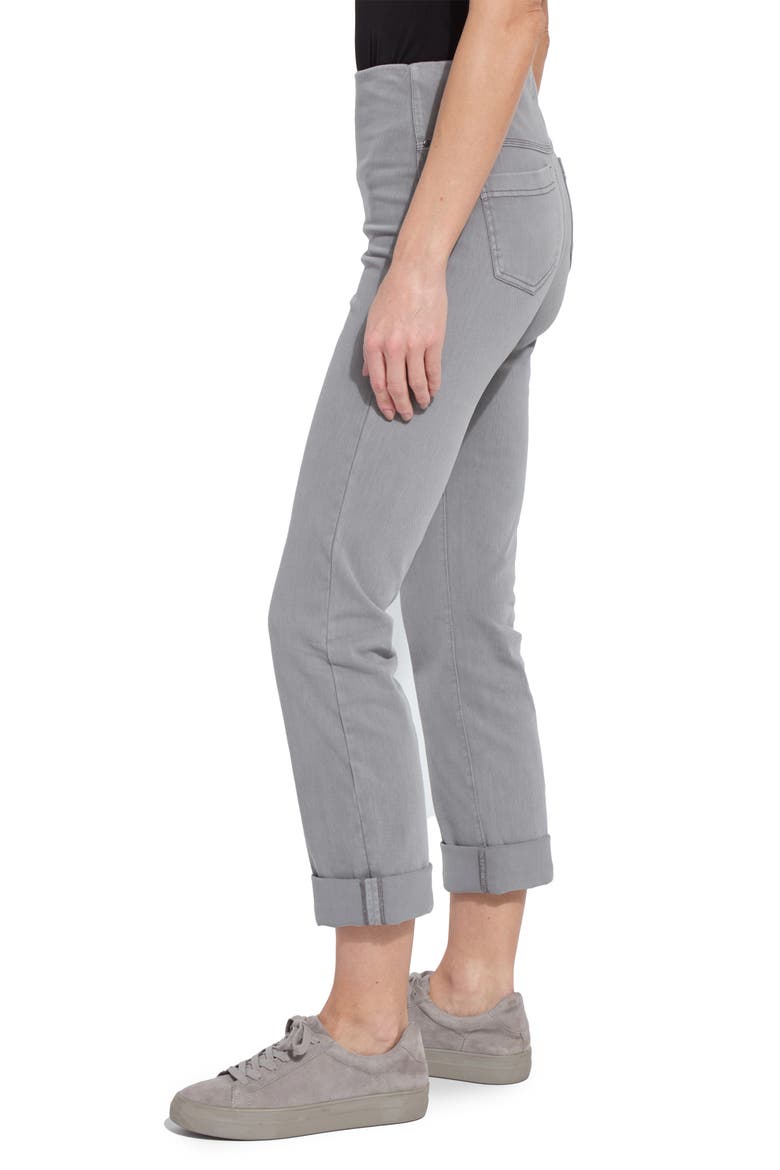 'Lyssentials Boyfriend High Rise Denim Jeans, Alternate, color, DRK GRY