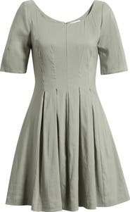 Nordstrom Scoop Neck Linen Blend Dress