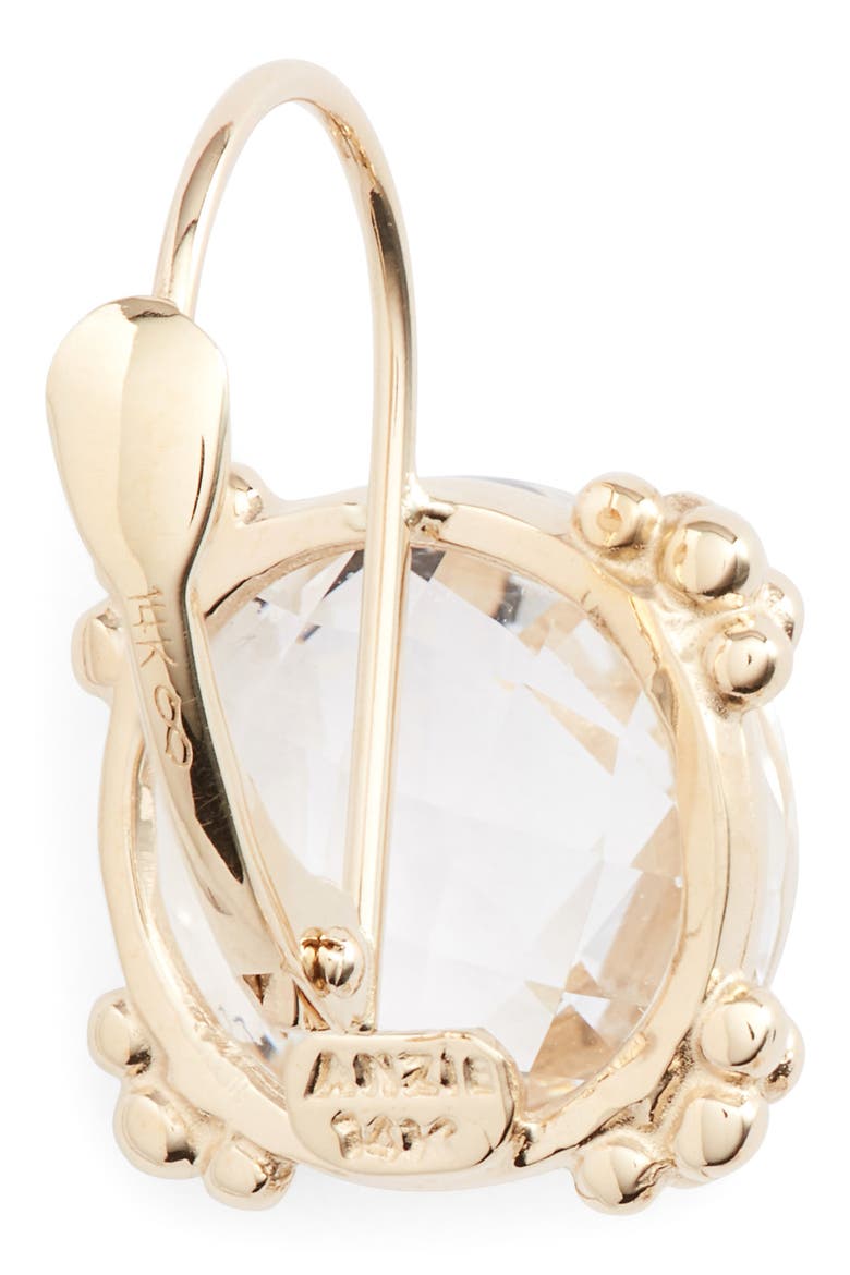 Dew Drop White Topaz Cluster Drop Earrings, Alternate, color, GOLD