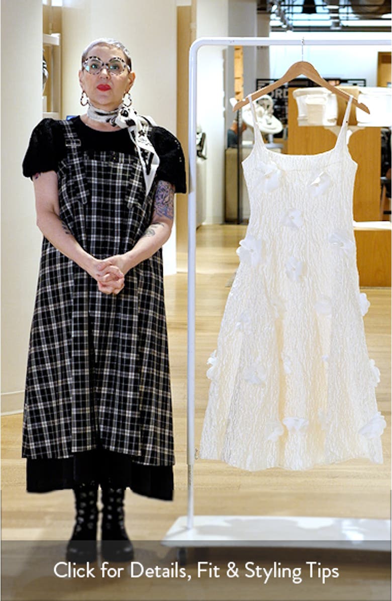 Petunia Bloom Sleeveless Satin Midi Dress, sales video thumbnail