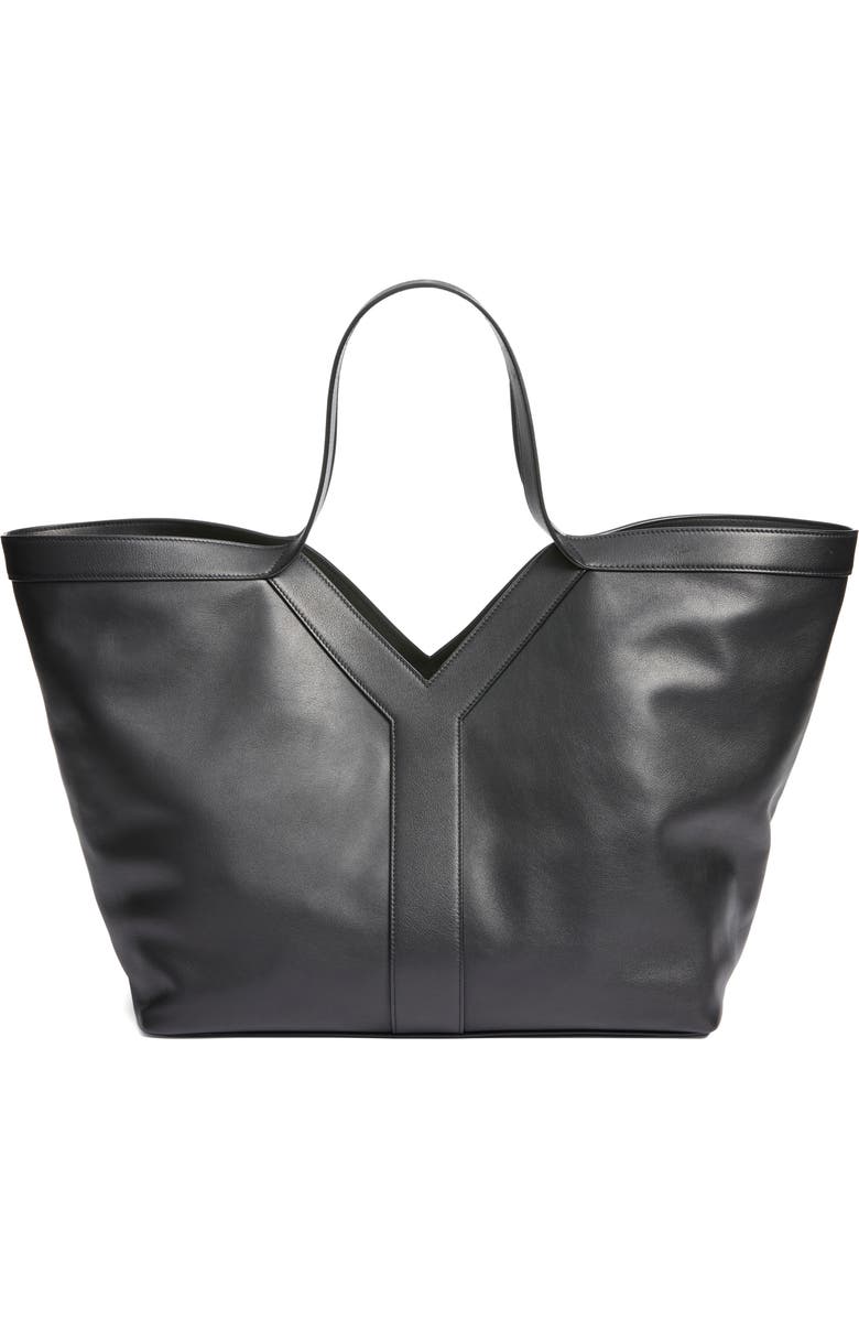 Saint Laurent Y Leather Tote, Alternate, color, Noir