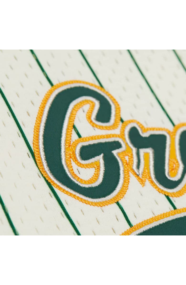 Mitchell & Ness Men's Mitchell & Ness Reggie White Cream Green Bay Packers Name & Number Mesh Button-Up Baseball Jersey, Alternate, color, Cream