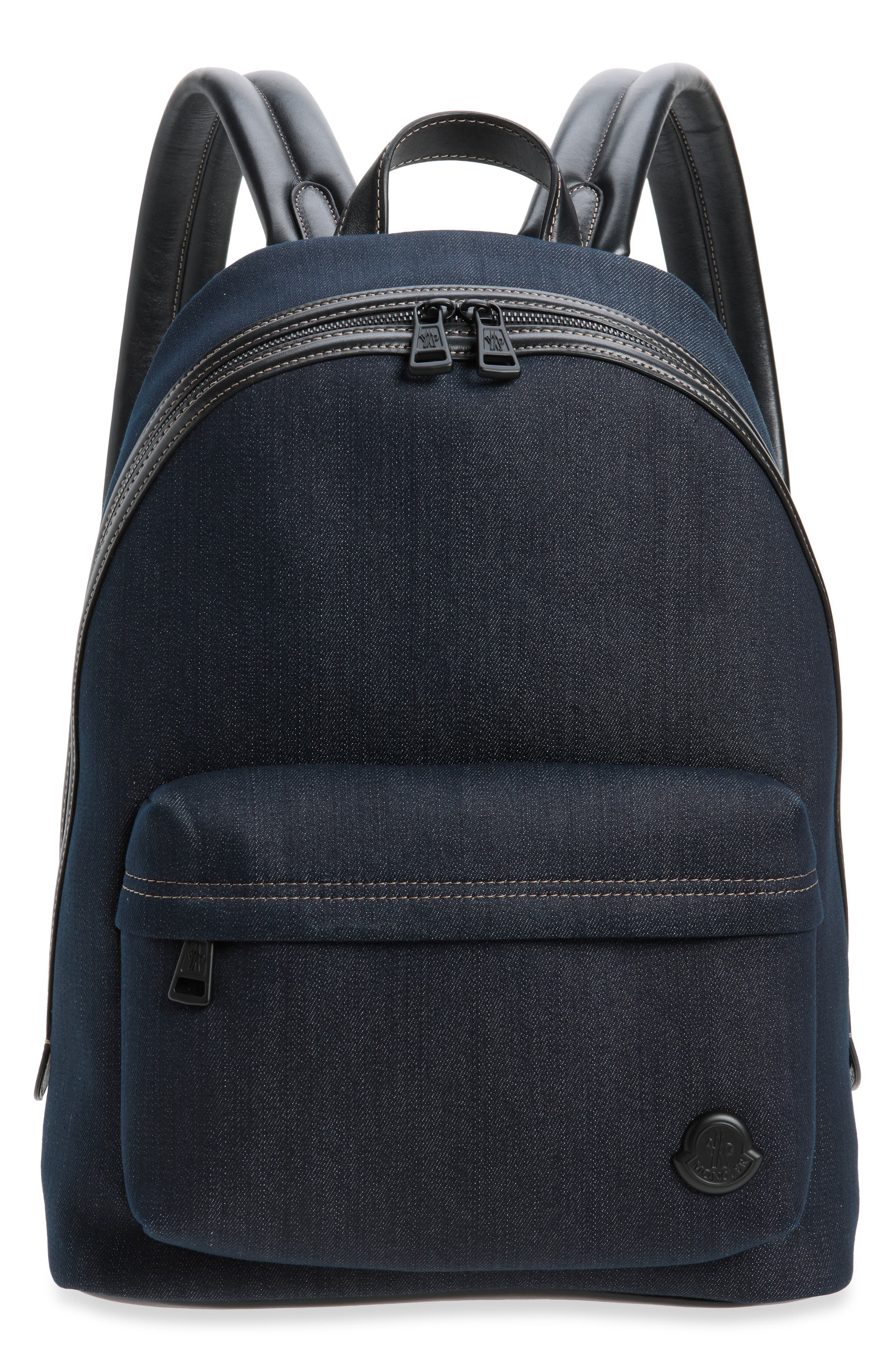 Carlo Denim & Leather Backpack, Main, color, RHODONITE