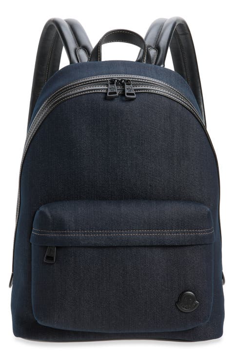Carlo Denim & Leather Backpack