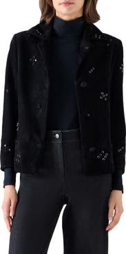 Akris punto Embellished Suede Jacket